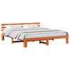 vidaXL Estructura de cama con cabecera Marr&oacute;n cera 200 x 200 cm