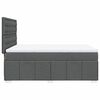 vidaXL Cama box spring con colch&oacute;n tela gris oscuro 140x200 cm