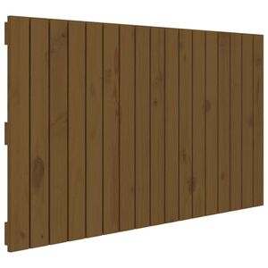 vidaXL Cabecero cama pared madera maciza pino marr&oacute;n miel 108x3x60 cm