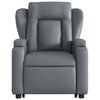 vidaXL Sillón reclinable elevable eléctrico de cuero sintético gris