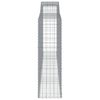 vidaXL Cestas de gaviones 10 uds forma de arco hierro 400x50x160/180cm