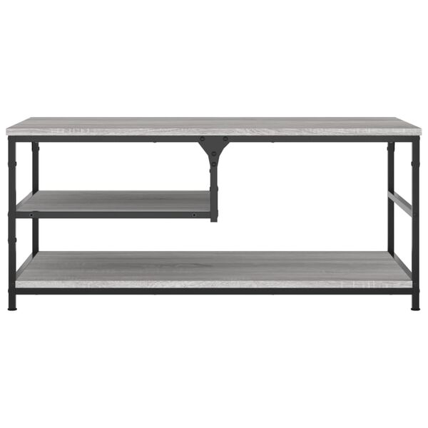 vidaXL Mesa de centro madera contrachapada gris Sonoma 90x49x40 cm