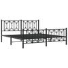 vidaXL Estructura cama sin colch&oacute;n con estribo metal negro 183x213 cm