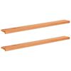vidaXL Alfeizares 2 uds. Barniz 140 x 15 x 2 cm Madera de Haya S&oacute;lida