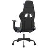 vidaXL Silla gaming de masaje y reposapi&eacute;s cuero sint&eacute;tico negro azul
