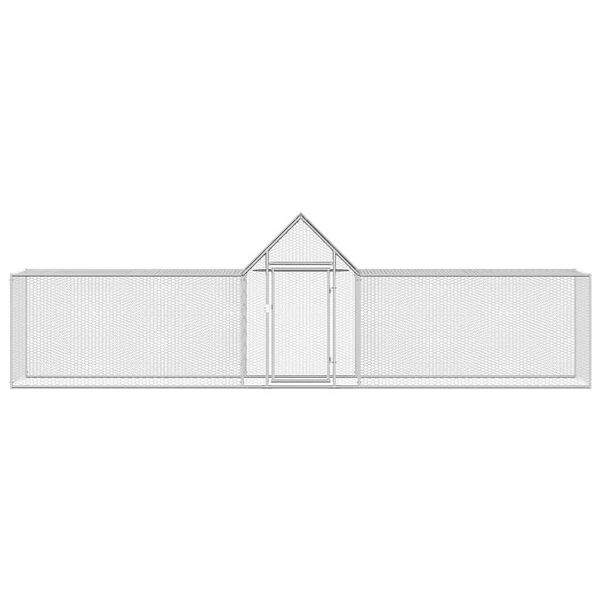 vidaXL Gallinero acero galvanizado 5x1x1,5 m