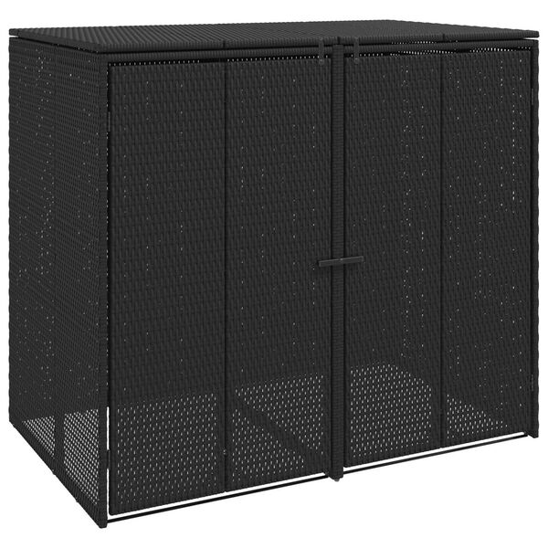 vidaXL Caja de Basura Caja 2 pcs Negro 65 x 80 x 115 cm Polietileno