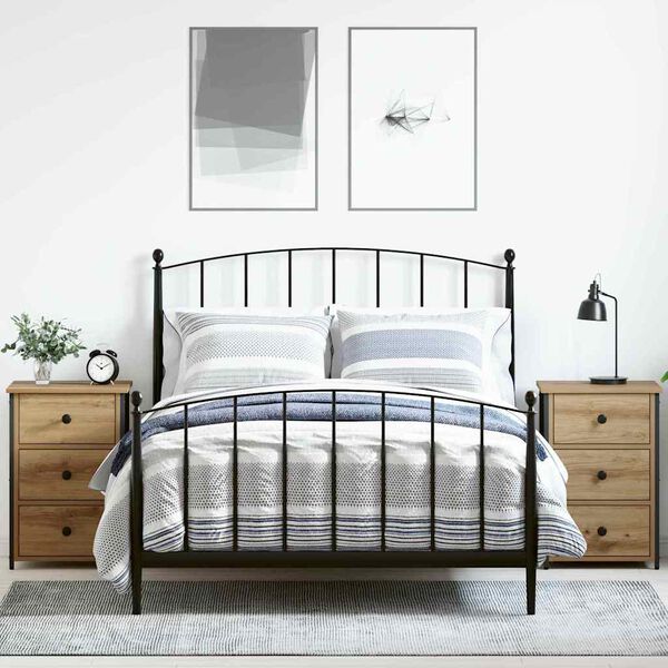 vidaXL Armario de Noche con caj&oacute;n 2 pcs Marr&oacute;n 40 x 36 x 60 cm