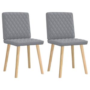 vidaXL Sillas de comedor giratorias 2 unidades tela gris claro