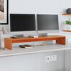 vidaXL Soporte de monitor madera maciza pino marrón cera 100x27x15 cm
