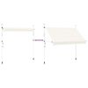 vidaXL Toldo retráctil de operación manual 300 cm crema