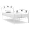 vidaXL Estructura de cama sin colch&oacute;n metal blanco 90x200 cm