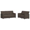 vidaXL Juego de Sof&aacute; 2 pcs Gris Cuero sint&eacute;tico