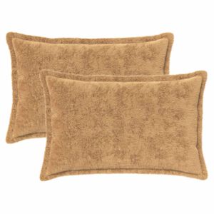 vidaXL Funda de almohada 2 uds. HOUTEN Gris topo 30 x 50 cm