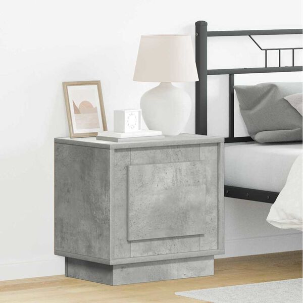 vidaXL Armario de Noche 2 pcs Gris Concreto 44 x 34,5 x 45 cm