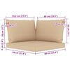 vidaXL Set de muebles de jard&iacute;n 6 pzs madera impregnada cojines beige