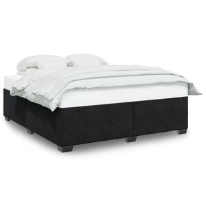 vidaXL Estructura cama sin colch&oacute;n terciopelo negro 200x200 cm