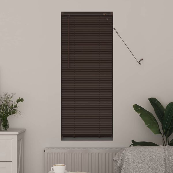 vidaXL Persiana Veneciana Marr&oacute;n Oscuro con Patr&oacute;n 150 x 40 cm PVC
