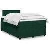 vidaXL Cama box spring con colch&oacute;n terciopelo verde oscuro 120x200 cm