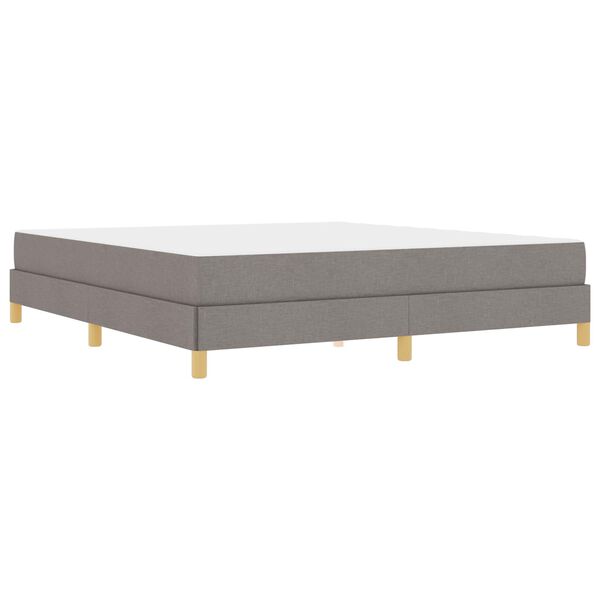 vidaXL Cama tipo Box Spring con colch&oacute;n Taup&eacute; 180 x 200 cm tela