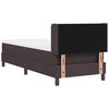 vidaXL Cama box spring con colch&oacute;n Marr&oacute;n Oscuro 80 x 200 cm