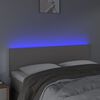 vidaXL Cabecero con LED cuero sintético gris 144x5x78/88 cm