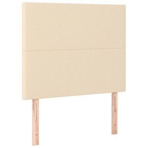 vidaXL Cabecero de cama de tela color crema 100x5x118/128 cm