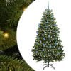 vidaXL &Aacute;rbol de Navidad artificial 180 cm 300 LED Blanco C&aacute;lido Verde