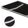 vidaXL Toldo retráctil manual con luz LED gris antracita 4,5x3 m