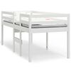 vidaXL Cama alta blanca madera maciza pino 90x200 cm