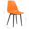 vidaXL Sillas de comedor 4 unidades PP naranja