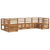 vidaXL Juegos de sof&aacute;s 7 pcs Natural Madera de Acacia S&oacute;lida