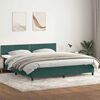 vidaXL Cama box spring con colch&oacute;n terciopelo verde oscuro 180x220 cm