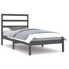 vidaXL Estructura de cama madera maciza de pino gris 90x200 cm