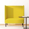 vidaXL Sofa de Espalda Alta 101cm Amarillo claro tela