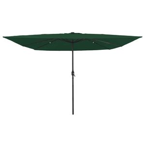 vidaXL Sombrilla de jard&iacute;n Verde 295 x 295 x 245 cm Poli&eacute;ster y Acero