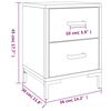 vidaXL Mesitas de noche 2 uds madera maciza de pino negro 36x30x45 cm