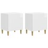 vidaXL Armario de Noche 2 pcs Brillante 43 x 34,5 x 50 cm