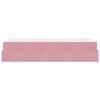 vidaXL Estructura de cama con colchón 2 pcs Rosa Terciopelo