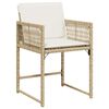 vidaXL Set comedor de jard&iacute;n con cojines 13 pzas rat&aacute;n sint&eacute;tico beige