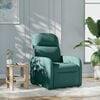 vidaXL Sill&oacute;n de masaje reclinable de tela verde oscuro
