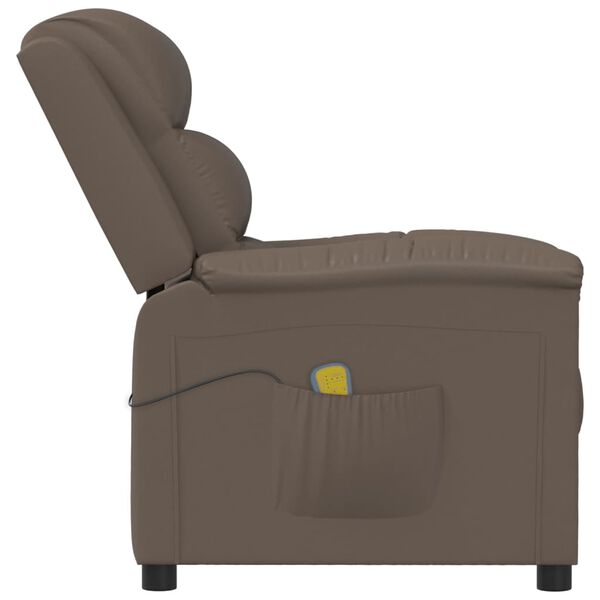 vidaXL Sill&oacute;n de masaje de cuero sint&eacute;tico gris