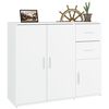 vidaXL Aparador de madera contrachapada blanco 91x29,5x75 cm