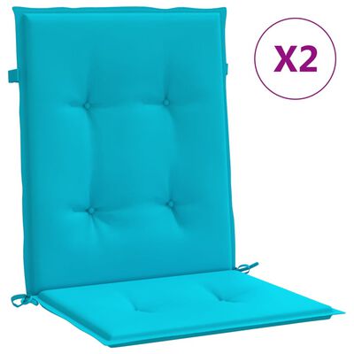 vidaXL Cojines para silla con respaldo bajo 4 uds tela turquesa