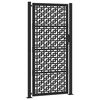 vidaXL Puerta de jard&iacute;n negra 100x200 cm dise&ntilde;o de cruz de acero