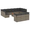 vidaXL Set de sof&aacute;s de jard&iacute;n 14 pzas con cojines rat&aacute;n sint&eacute;tico gris