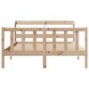 vidaXL Estructura de cama sin colch&oacute;n madera maciza de pino 135x190 cm