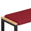 vidaXL Coj&iacute;n de banco Cuero sint&eacute;tico Rojo vino Profundidad 35 cm