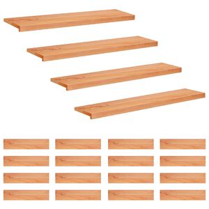 vidaXL Alfombras para escalones 20 uds. 110 x 25 x 2 cm Barniz