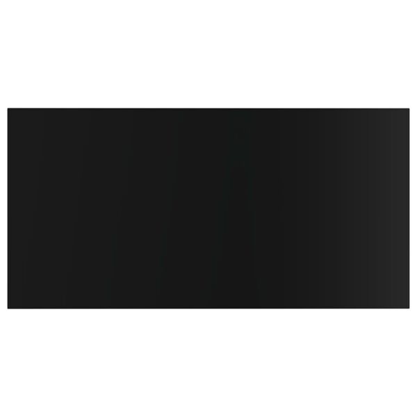 vidaXL Estante estanter&iacute;a 8 uds contrachapada negro brillo 40x20x1,5cm